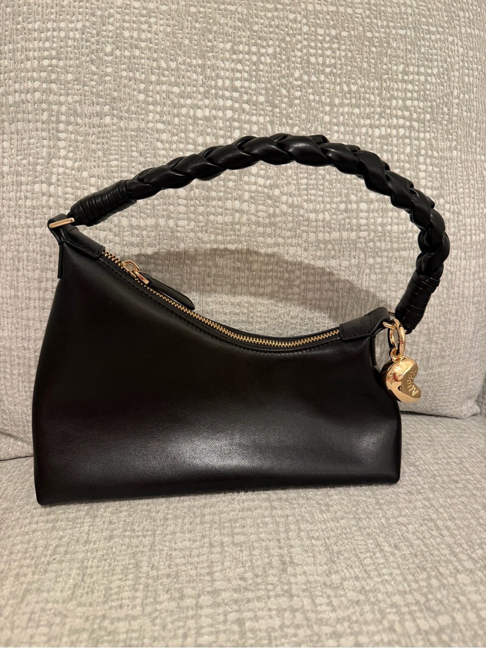Aupen Nirvana Noir Braided Handle Shoulder Bag - NWOT